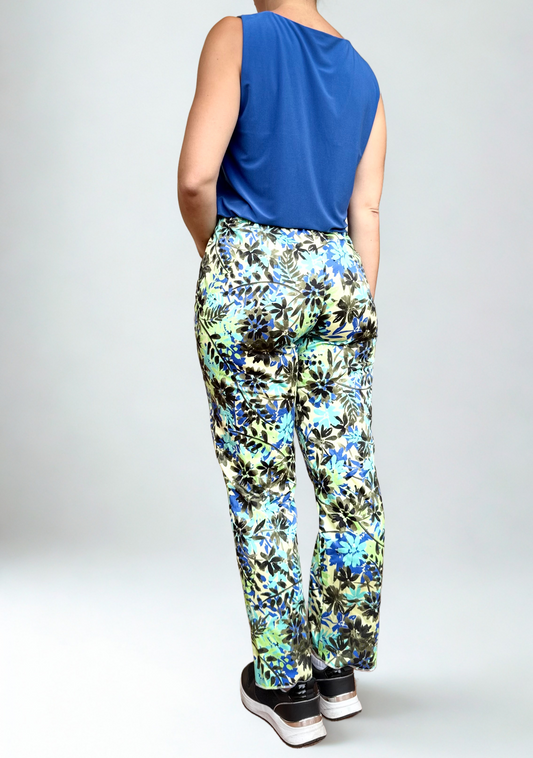 OUTFIT CAMICETTA SOFIA BLU E PANTALONE ROSIE VERDE