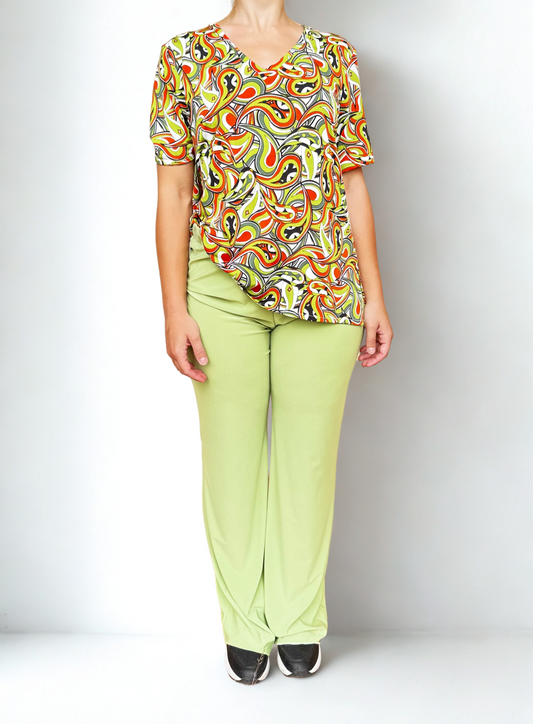 OUTFIT CAMICETTA MATILDA E PANTALONE SIENNA VERDE