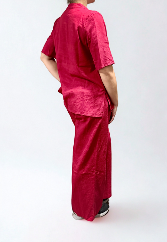 OUTFIT CASACCA ISLA ROSSA E PANTALONE AMELIA ROSSO LUNGO